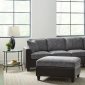 Vinny Sectional Sofa 552040 in Pewter & Black w/Options