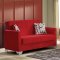 Donatella Sofa Bed in Red Fabric by Casamode w/Options