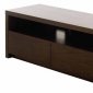 Dark or Natural Walnut Finish Modern Media Unit w/Two Drawers