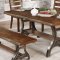 Leann Industrial Dining Table CM3601T in Brown Cherry w/Options