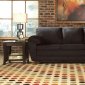 Black Fabric Transitional Sofa w/Super-Soft Arm Pillows