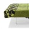 Modern Convertible Sofa Bed in Olive Microfiber with Mobile Back