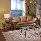 Cafe Microfiber Contemporary Sofa & Loveseat Set w/Options