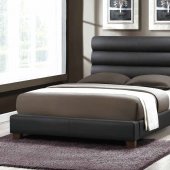 5795 Aven Upholstered Bed by Homelegance in Black w/Options