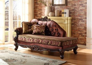 Lyon Chaise 685 in Fabric w/Crystal Tufting [MRCL-685 Lyon]