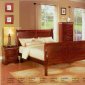 Warm Cherry Finish Transitional Bedroom w/Optional Casegoods