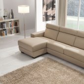 Berna Sectional Sofa Bed in Full Leather by ESF