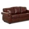 Chestnut Full Leather Classic Living Room w/Nail Head Trim Arms