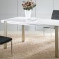 Extra Dining Table w/White Top & Optional Chairs by Whiteline