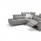 Denver Sectional Sofa in Fume Leather by ESF w/Recliner