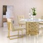 Victoria 715 Marble Top Dining Table in Golden Tone w/Options