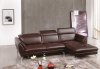 Orchard Sectional Sofa Brown Leather by Beverly Hills