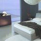 Bluemoon Platform Bed in Beige Fabric by Rossetto w/Options