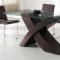 Wenge Finish Base & Glass Top Modern Dining Table w/Options