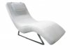 Soho Chaise in White Leatherette by Whiteline Imports