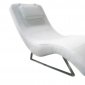 Soho Chaise in White Leatherette by Whiteline Imports