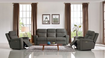 Shaw Power Motion Sofa Set 3Pc in Grey Fabric by VIG [VGS-Shaw R056 Grey]