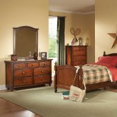 Aris B1422 Kids Bedroom in Brown Cherry by Homelegance w/Options