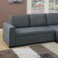 F6931 Convertible Sectional Sofa in Grey Fabric by Boss