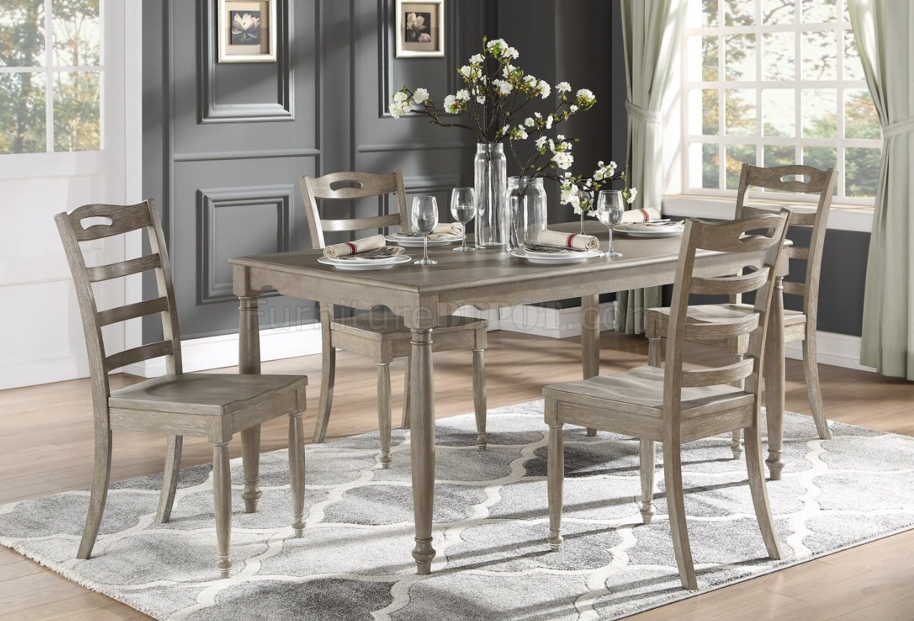 Gilman 5Pc Dining Set 5661 in Gray Driftwood by Homelegance