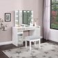 Regina Vanity Set 930245 in White by Coaster w/Stool