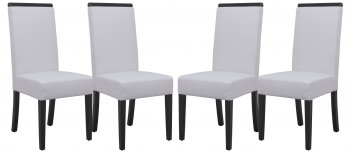 Elroy Set of 4 Dining Chairs EV17WL in White by LeisureMod [LMDC-EV17WL-Elroy White]