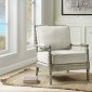 Saraid Accent Chair AC01165 in Beige Linen & Light Oak by Acme