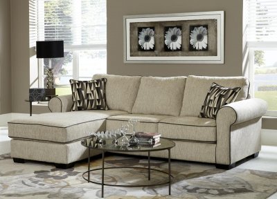 347709 Daisy Sofa Chaise in Cream Fabric by Chelsea