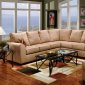 Camel Fabric Modern Elegant Sectional Sofa