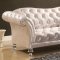 Dixie Sofa 52780 in Metallic Silver Fabric by Acme w/Option