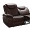 Dark Brown Contemporary Elegant Living Room W/Recliner Seats