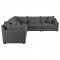 Sasha Sectional Sofa 6Pc 551681 Barely Black Coaster w/Options