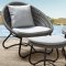 Coastal 4Pc Outdoor Patio Set 45055 in Gray Wicker by Acme