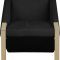 Rivet Accent Chair 593 in Black Velvet by Meridian