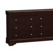 Dark Cappuccino Color Six Drawer Contemporary Dresser