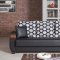 Euro Moda Sofa Bed in Black Leatherette by Casamode w/Options