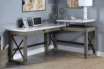 Talmar Writing Desk OF00056 Marble Top & Weathered Gray by Acme [AMOD-OF00056 Talmar]