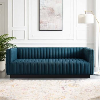 Conjure Sofa in Azure Fabric by Modway w/Options [MWS-3928 Conjure Azure]