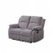 Rauf Motion Sofa 54450 in Gray Velvet by Acme w/Options