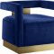 Armani Accent Chair 597 in Navy Velvet by Meridian