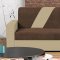 Ines Sofa Bed in Brown Fabric by Skyler Design w/Options