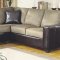 Beige Microfiber Stylish Sectional Sofa W/Dark Vinyl Base