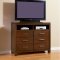 Medium Brown Oak Finish Contemporary Bed w/Optional Casegoods