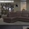 Limo Sectional Sofa in Brown Full Leather by ESF w/Sleeper