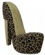 Giraffe Fabric Modern Stylish High-Heel Shoe Chair