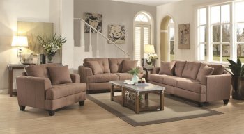 Samuel Sofa Set in Light Mocha 505171 by Coaster w/Options [CRS-505171 Samuel]