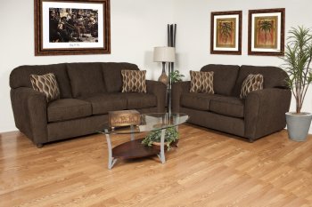 Council Chocolate Fabric Modern Sofa & Loveseat Set w/Options [CHFS-AC-8030-232-CouncilChocolat]