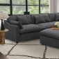 Hobson Sectional Sofa 551455 in Charcoal Fabric by Coaster