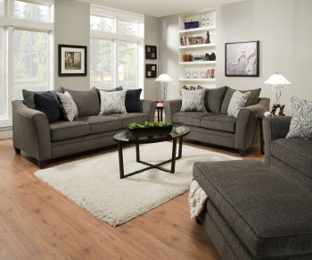 6485 Sofa & Loveseat in Albany Pewter by Simmons w/Options [MXS-6485]