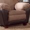 Two-Tone Mocha Transitional Living Room w/Pillow Top Seating